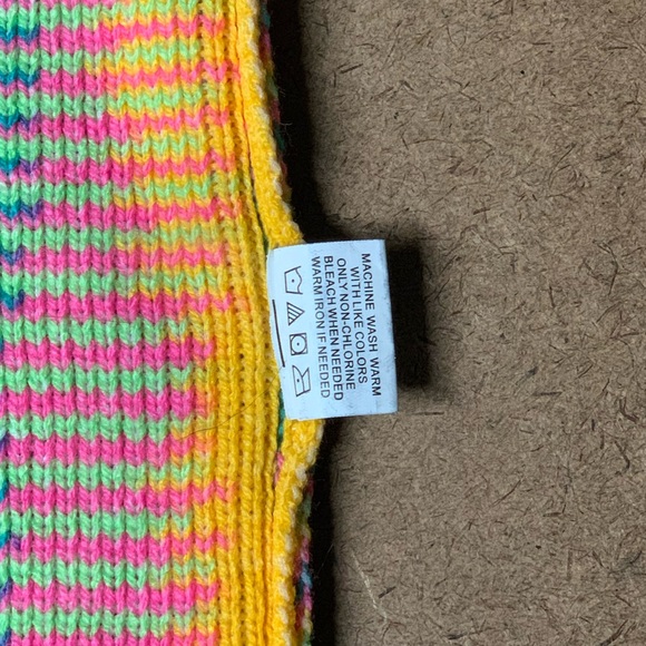 multicolor knitted tank top SIZE: S - Picture 4 of 4